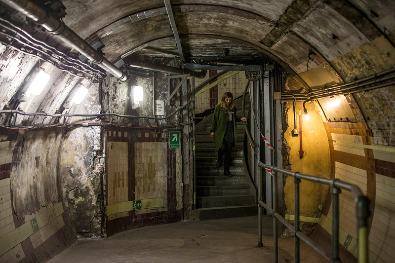 The spiral staircase down into the underground bunker. Photo: Dan Kitwood/Getty Images.